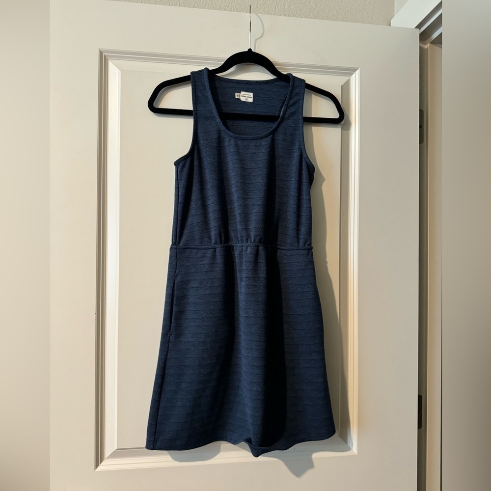 Bridge & Burn Womens Ribbed Mini Dress Size XS Navy Blue EUC